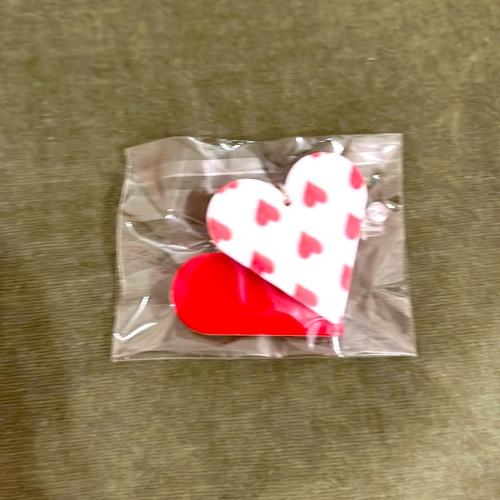 Valentine’s Day heart earrings